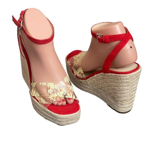 Jessica Simpson Semie Floral
Jelly‎ Strap Espadrille Wedge
Sandal Womens 7M Red - Picture 3 of 15